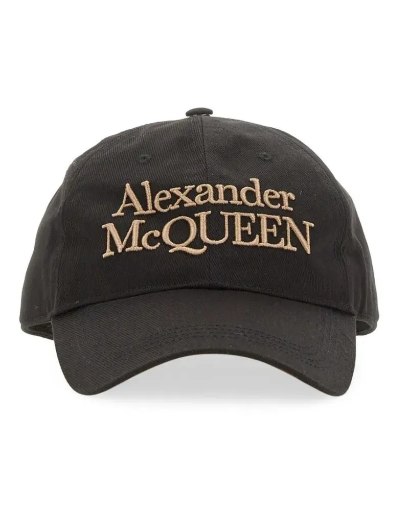 Alexander McQueen Caps & Mützen Baseball Cap schwarz Schwarz