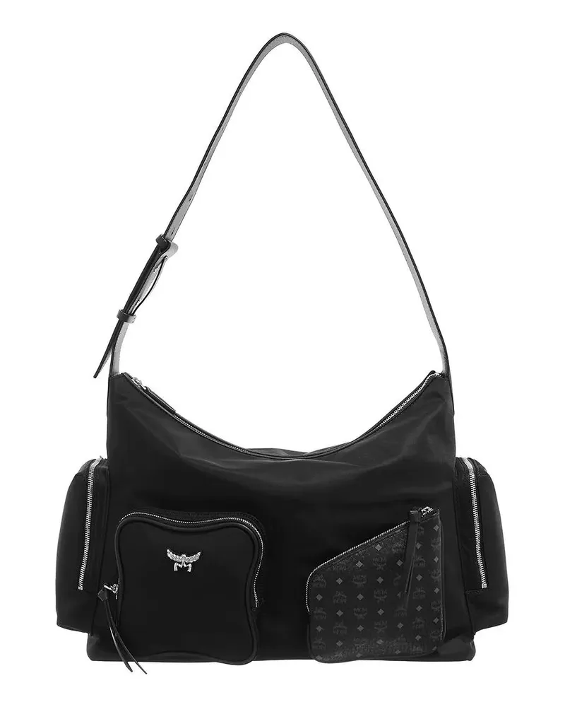 MCM Hobo Bags Aren Hobo Medium schwarz Schwarz