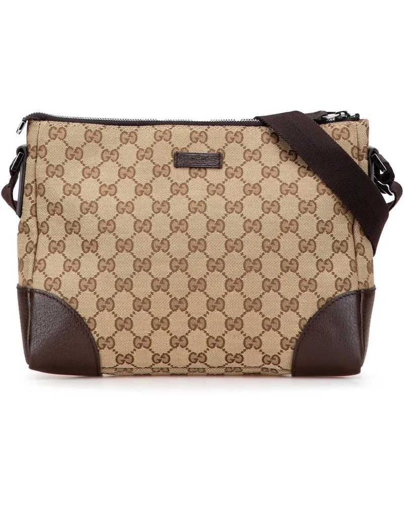 Gucci Hobo Bags GG Canvas Crossbody braun Braun