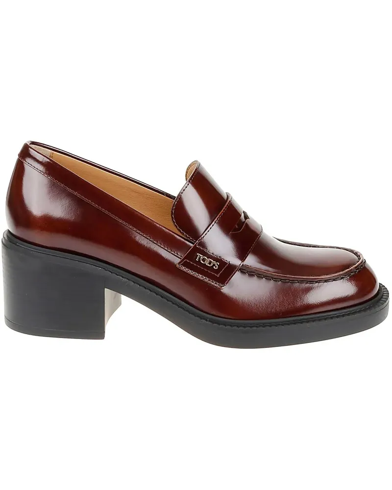 TOD'S Low-Top Sneaker Flat Shoes Leather Brown braun Braun