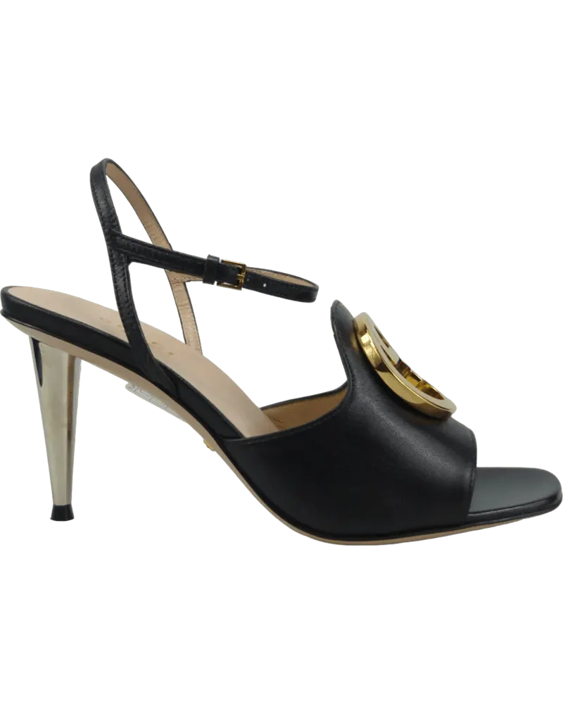 Gucci Sandalen Sandalo con tacco Blondie nero schwarz Schwarz