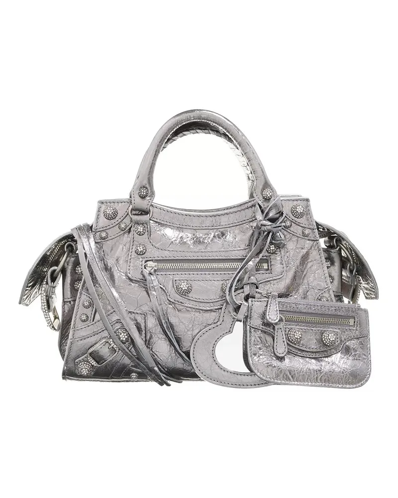 Balenciaga Satchels Neo Cagole Extra Small silberfarben 