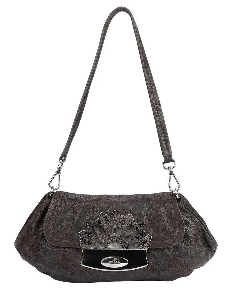Prada Crossbody Bags  Brown Embellished Skipper Shoulder Bag bunt Bunt