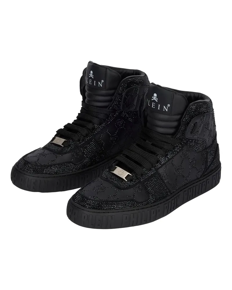 Philipp Plein Low-Top Sneaker Hi-Top Sneakers Monogram Embellished schwarz Schwarz