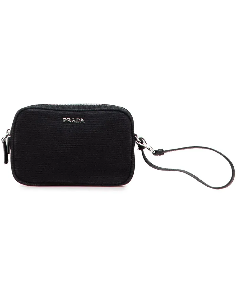 Prada Kosmetiktaschen Canvas Canapa Pouch schwarz Schwarz