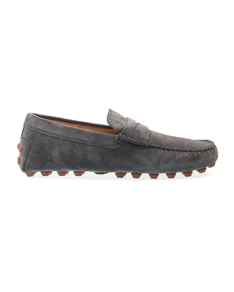 TOD'S Loafer Bubble Moccasin In Gray Suede grau Grau