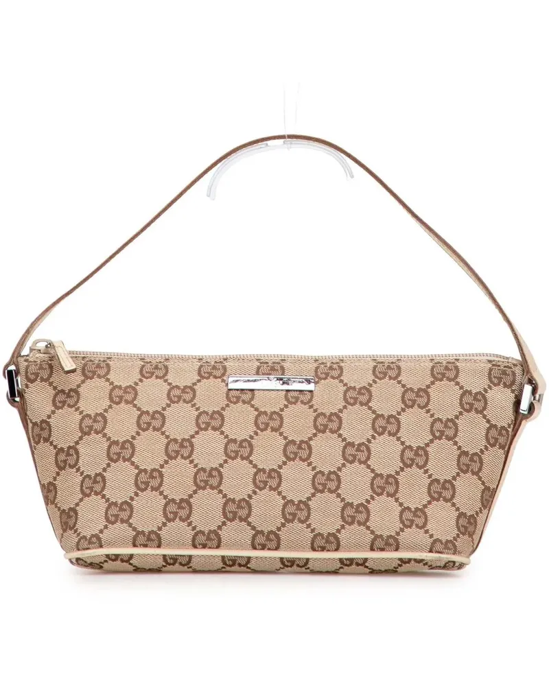 Gucci Hobo Bags GG Canvas Boat braun Braun