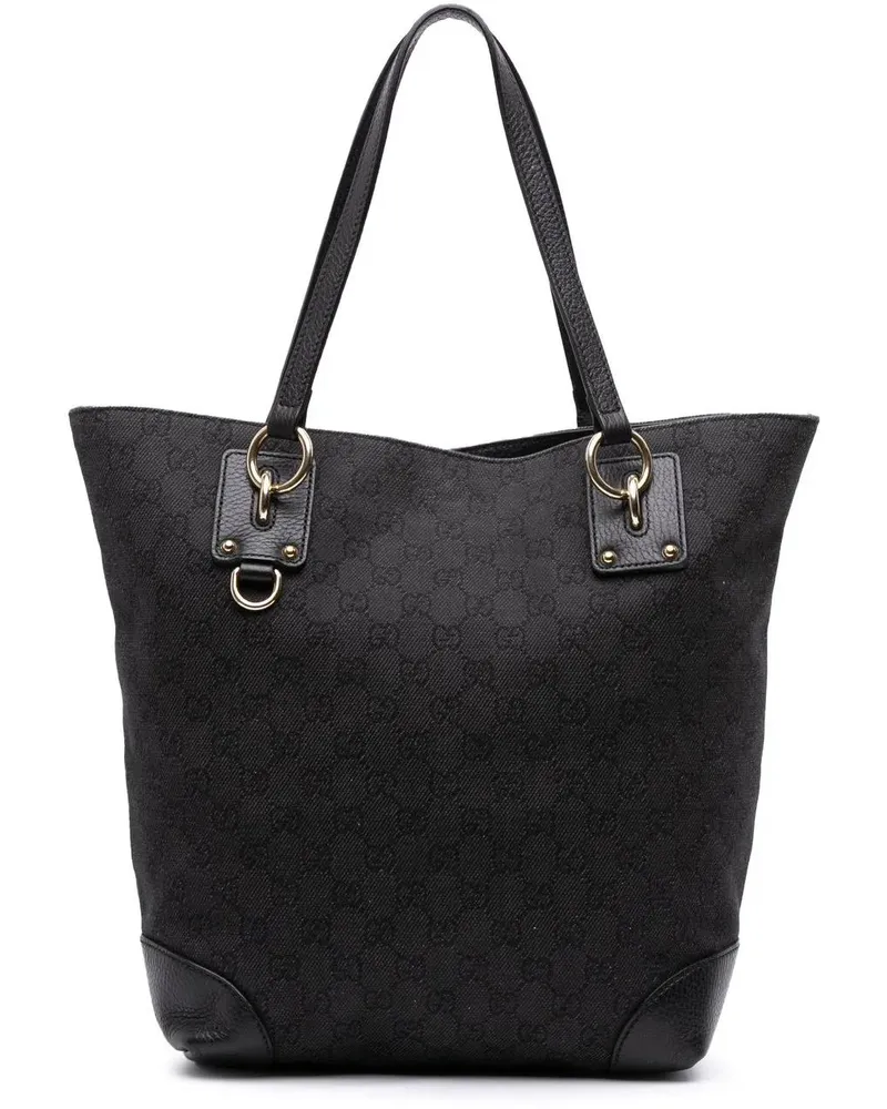 Gucci Shopper Medium GG Denim Charm Tote grau Grau