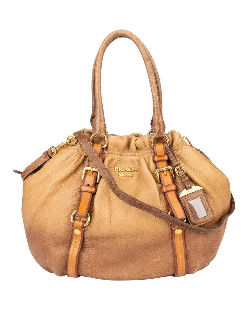 Prada Crossbody Bags  Calfskin Cervo Antik Handbag braun Braun