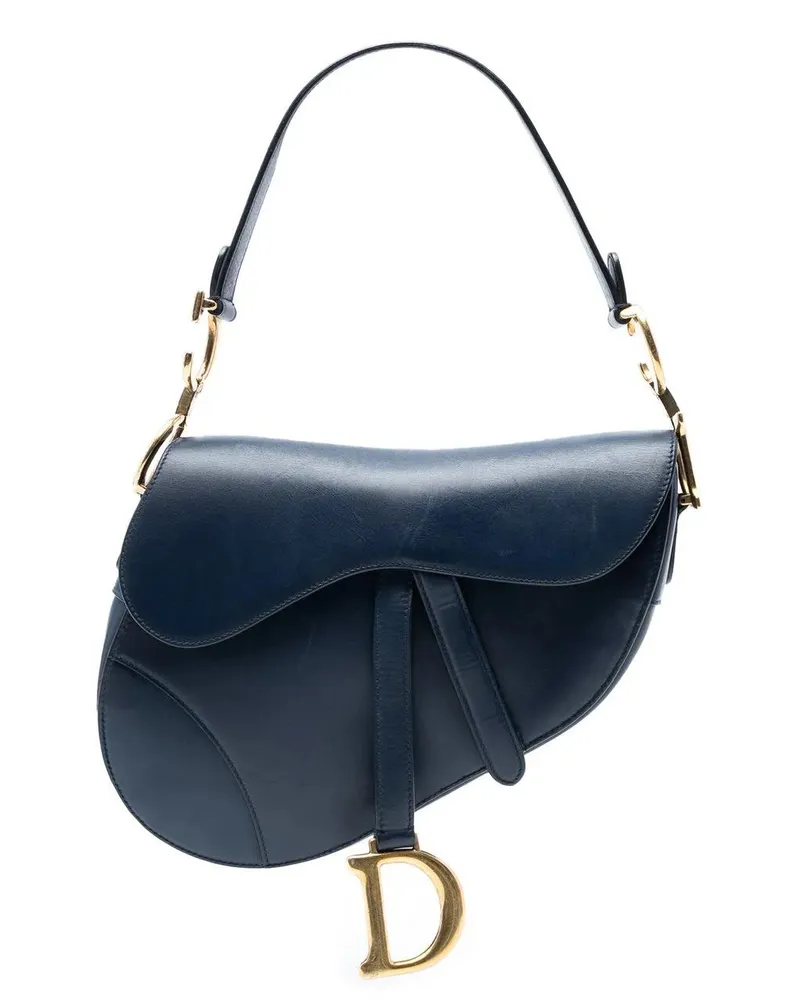 Dior Hobo Bags Smooth Calfskin Saddle Bag blau Blau