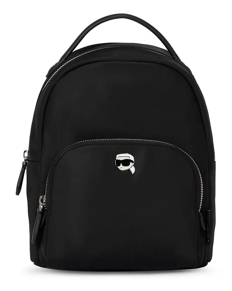 Karl Lagerfeld Rucksäcke Ikon kleiner Rucksack aus Nylon schwarz Schwarz