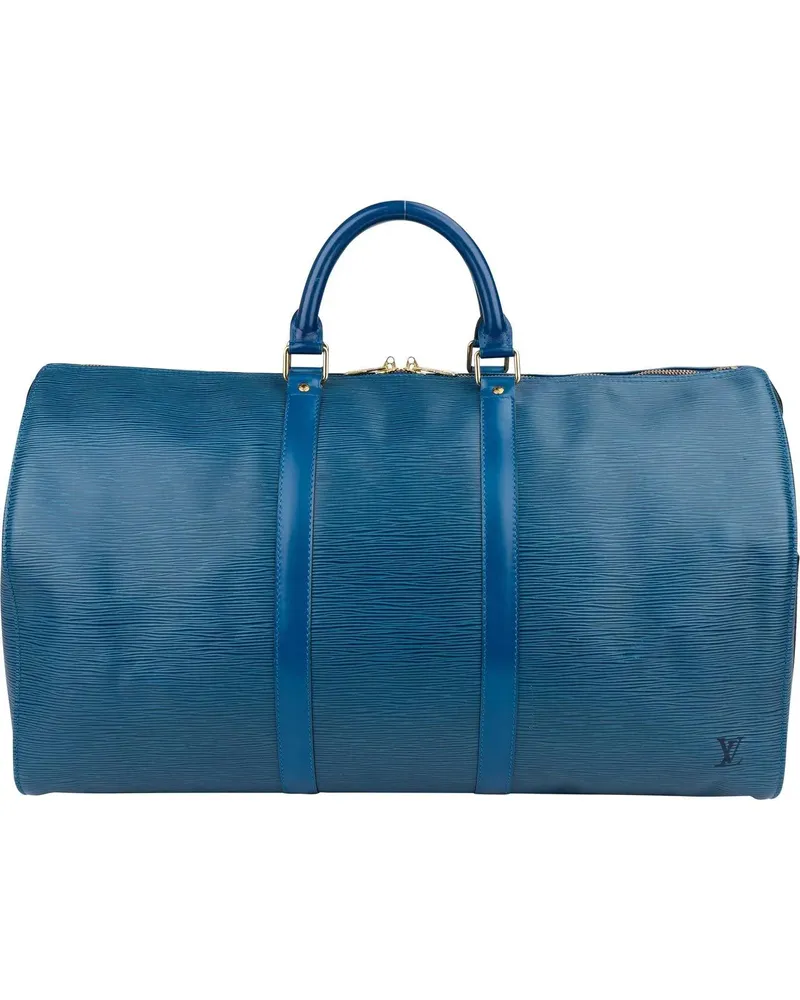 Louis Vuitton Crossbody Bags  Bleu Epi Leather Keepall 50 blau Blau