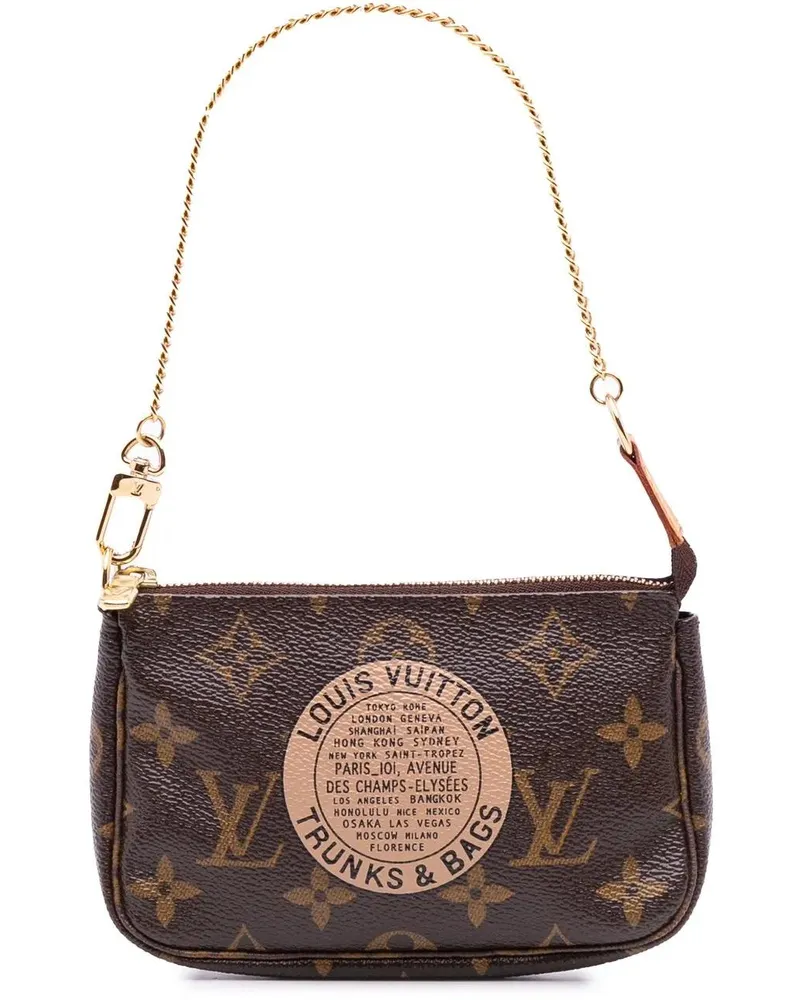 Louis Vuitton Crossbody Bags Monogram Trunks and Bags Mini Pochette Accessoires braun Braun