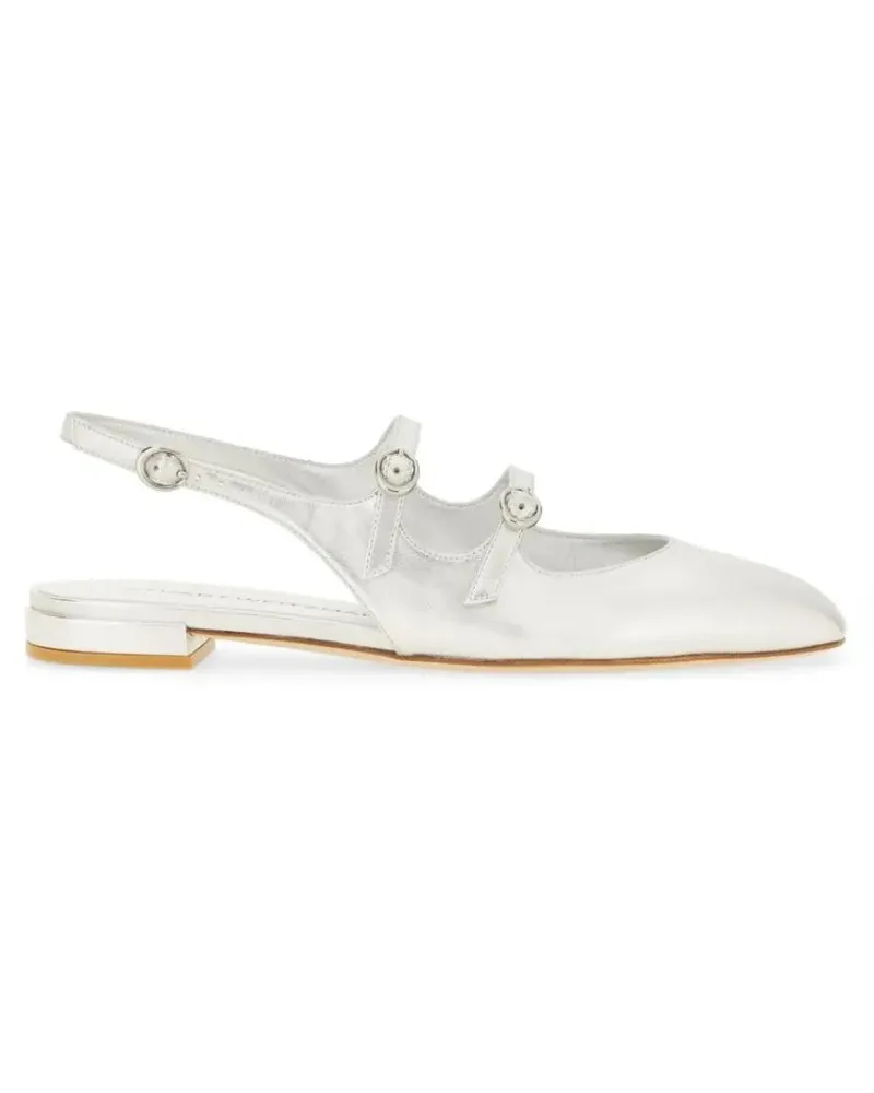 Stuart Weitzman Hohe Schuhe Benni Slingback Pumps silberfarben 