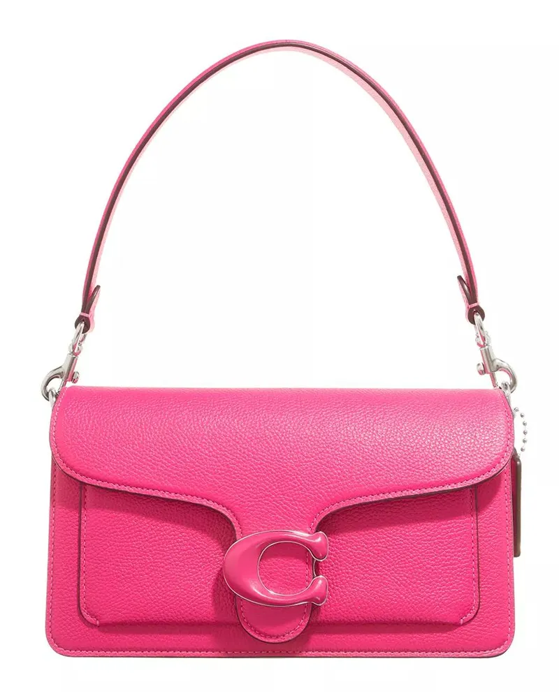 Coach Crossbody Bags Polished Pebble Leather Covered C Closure Tabby Sh pink Rosa