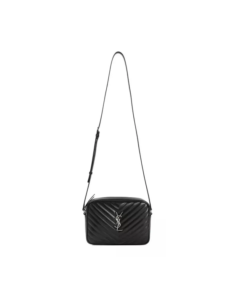 Saint Laurent Hobo Bags Black Matelassé Leather Shoulder Bag schwarz Schwarz