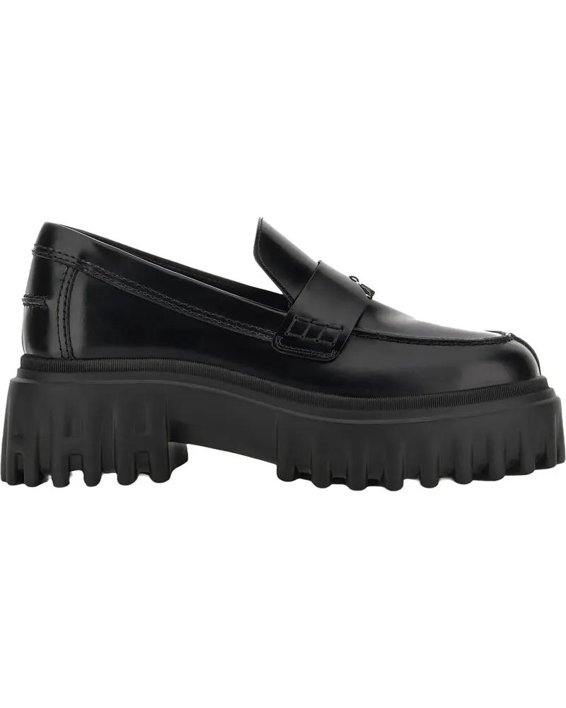 Hogan Loafer Flat Shoes Black schwarz Schwarz