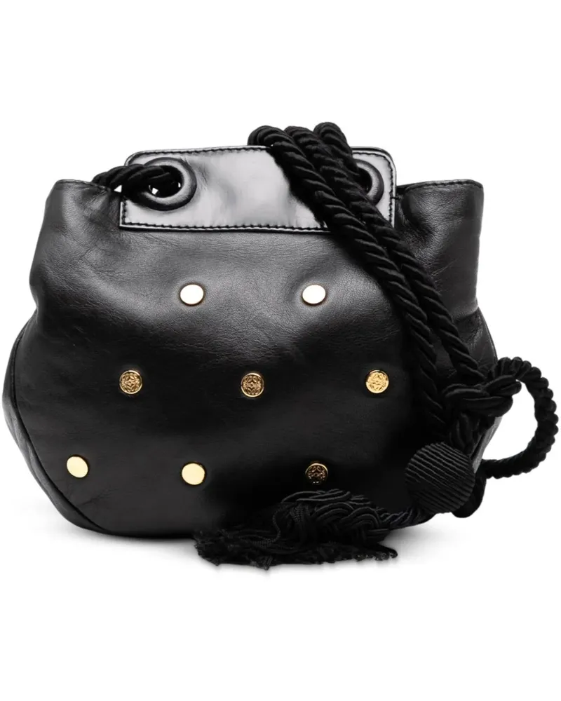 Loewe Hobo Bags Studded Leather Drawstring Crossbody schwarz Schwarz