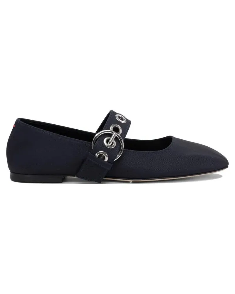 aeyde Uma Eyelet" Mary Jane Bellet Flats schwarz Schwarz