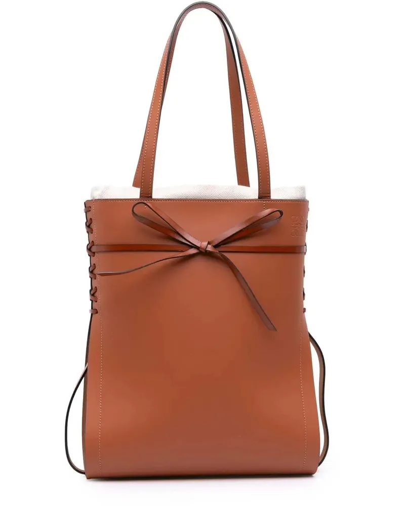 Loewe Shopper Leather Ikebana Tote braun Braun