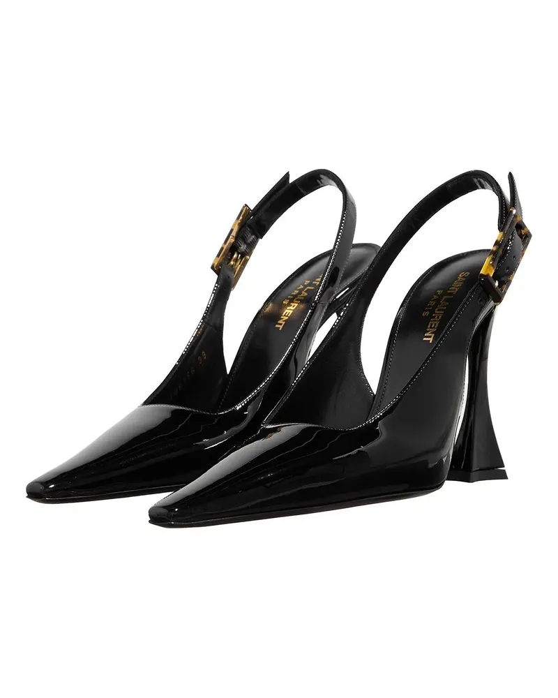 Saint Laurent Pumps & High Heels Dune Patent Leather Slingback Pumps schwarz Schwarz