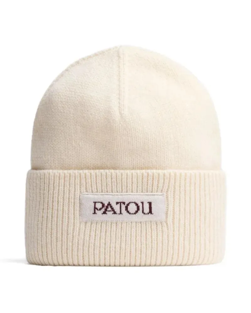Patou Caps & Mützen Ribbed Knit Hat With Folded Brim beige Beige
