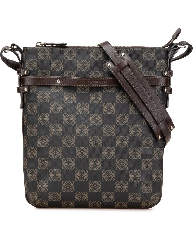 Loewe Hobo Bags Anagram Coated Canvas Crossbody braun Braun