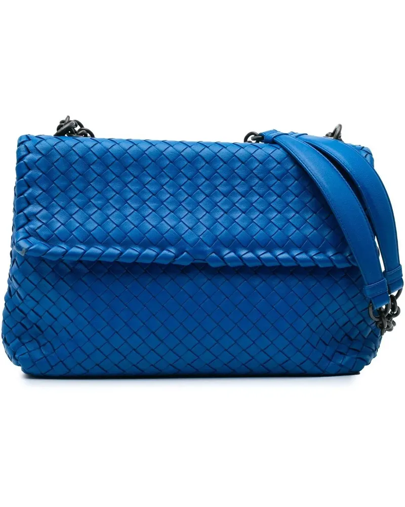 Bottega Veneta Hobo Bags Medium Nappa Intrecciato Olimpia Shoulder Bag blau Blau