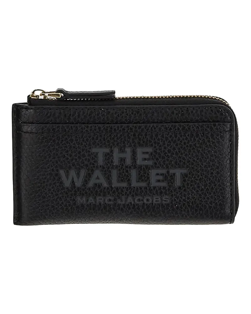 Marc Jacobs Portemonnaie Textured Calfskin Wallet With Gold-Tone Detailing schwarz Schwarz