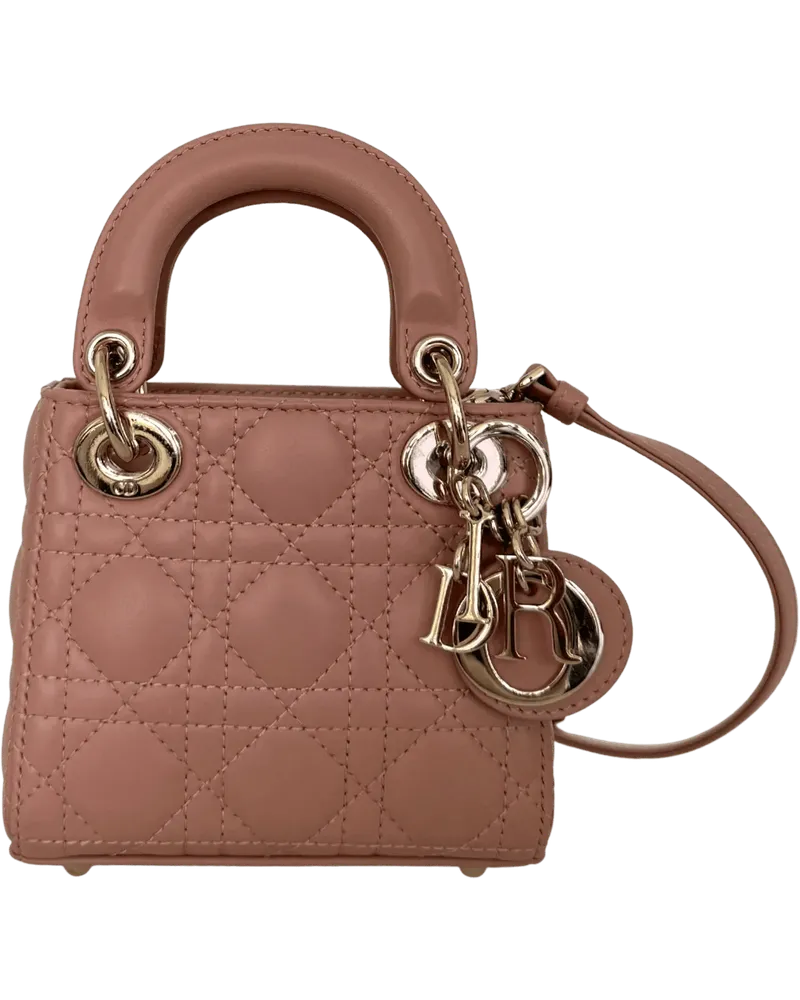 Dior Hobo Bags Dior Lady Dior Microtasche Lammleder Rose de Vents rosa Gold