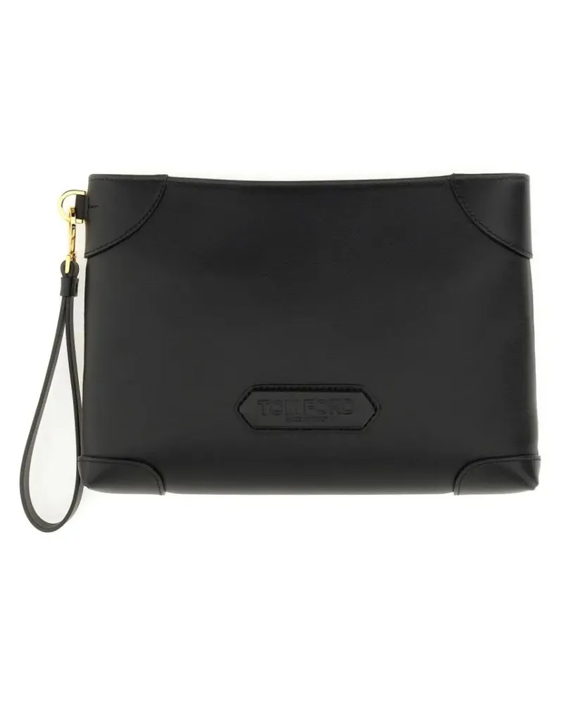 Tom Ford Crossbody Bags Leather Clutch Bag schwarz Schwarz
