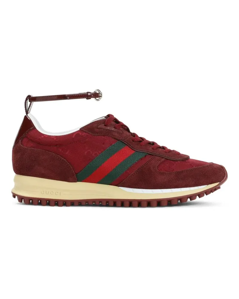 Gucci Low-Top Sneaker Vibrant Red Leather Sneakers rot Rot