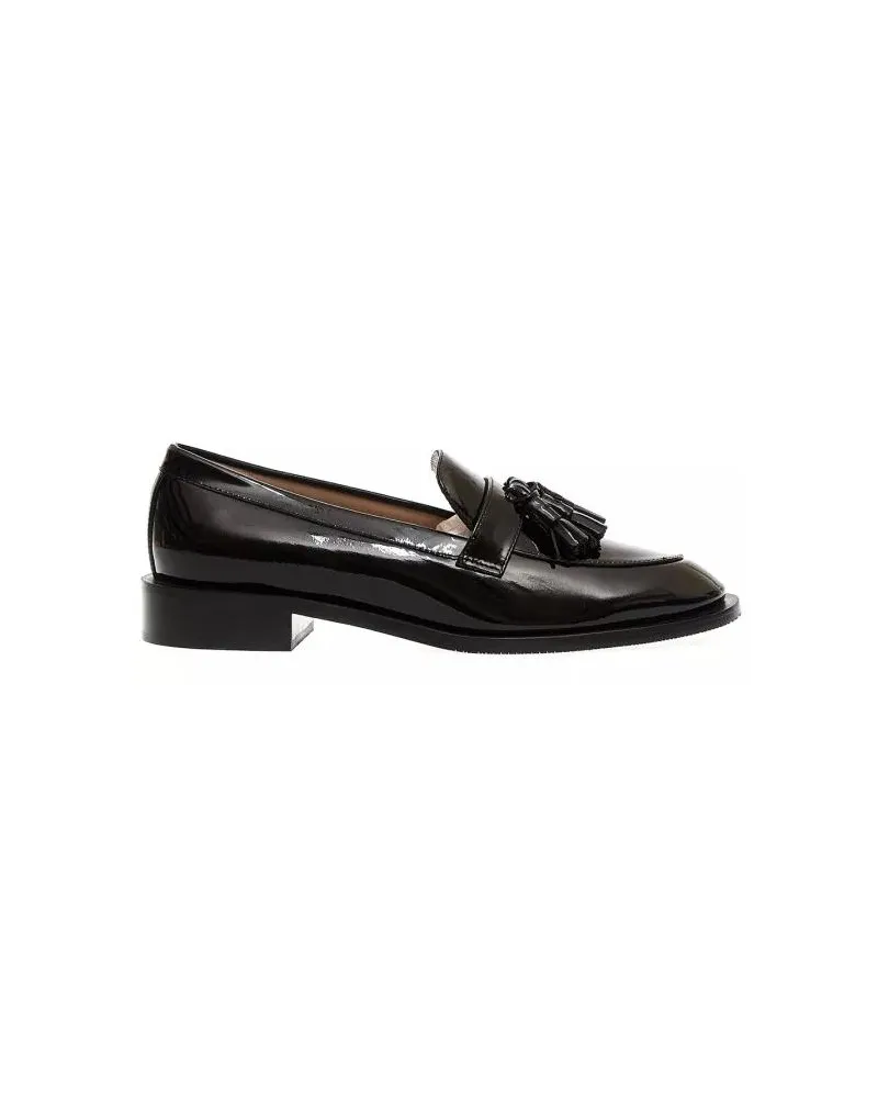 Stuart Weitzman Black Tassel Moccasins schwarz Schwarz