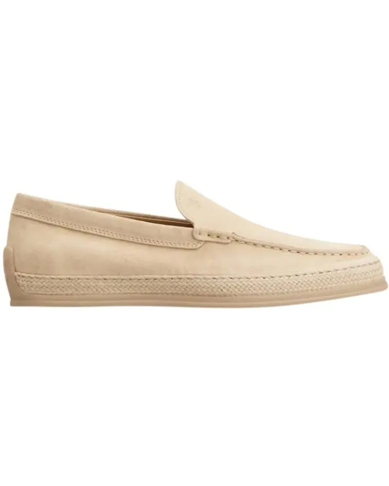 TOD'S Loafer Flat Shoes Natural weiß Weiß