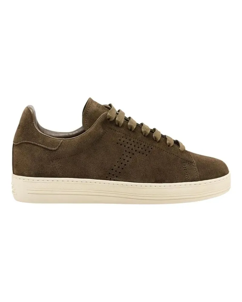 Tom Ford Low-Top Sneaker Military Green Suede Warwick Sneakers braun Braun