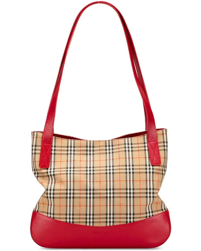 Burberry Shopper Haymarket Check Canvas Tote braun Braun