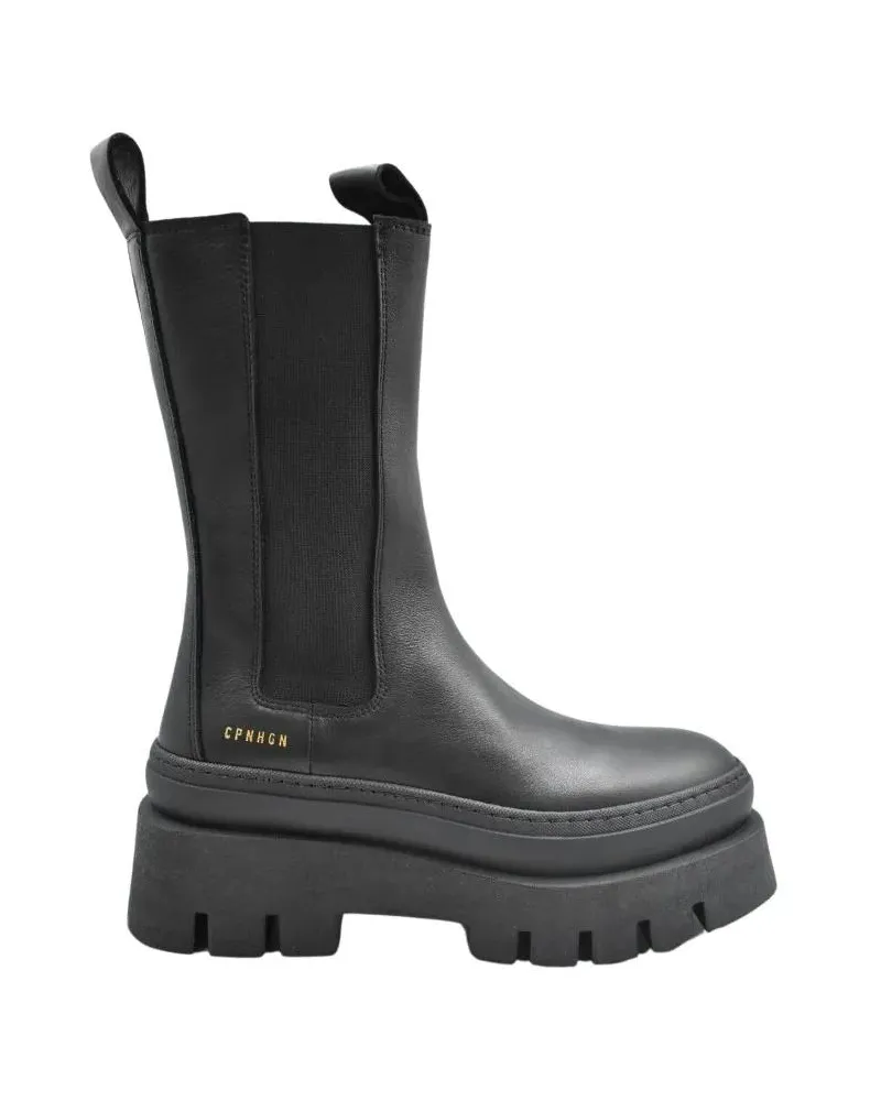 Copenhagen Stiefel Sole Laced Boots With Elevated Platform Design schwarz Schwarz