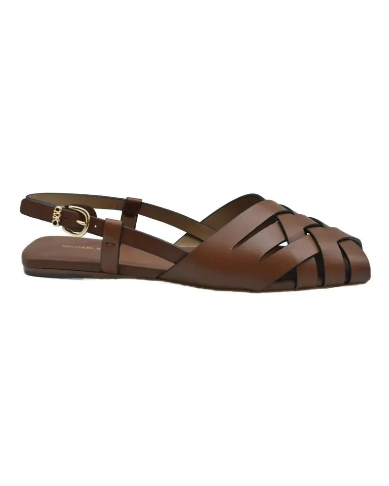 Michael Kors Sandalen Brown Laced Shoes With Crisscross Straps braun Braun