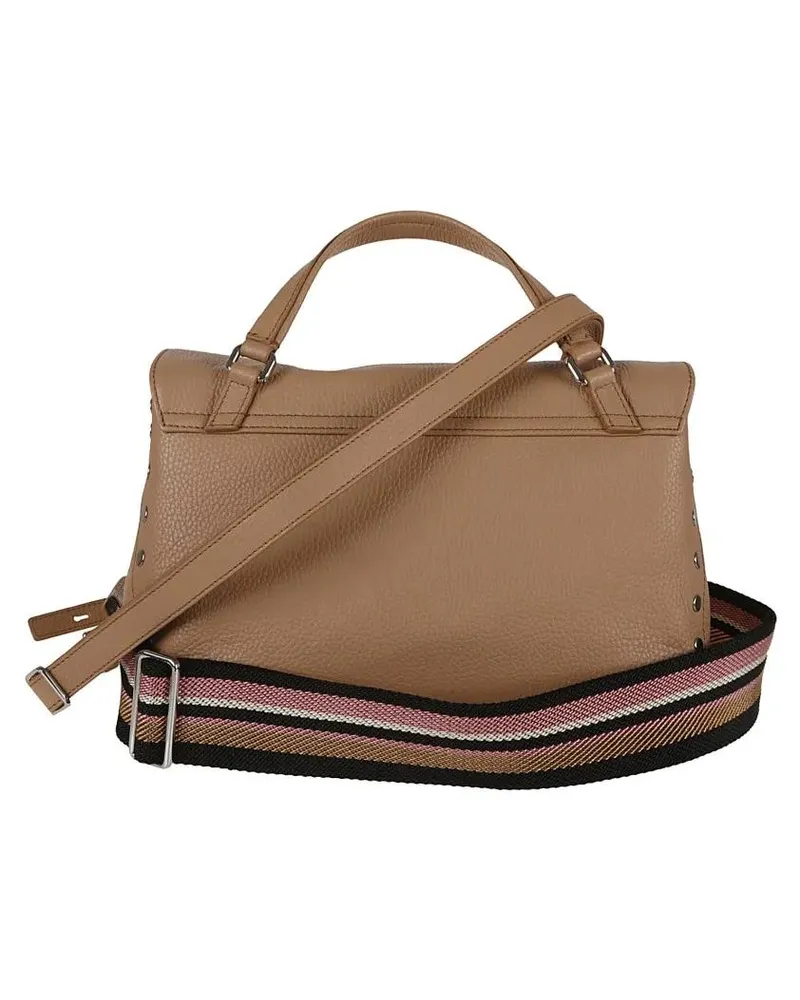 Zanellato Hobo Bags Calfskin Handbag With Double Twist Lock braun Braun