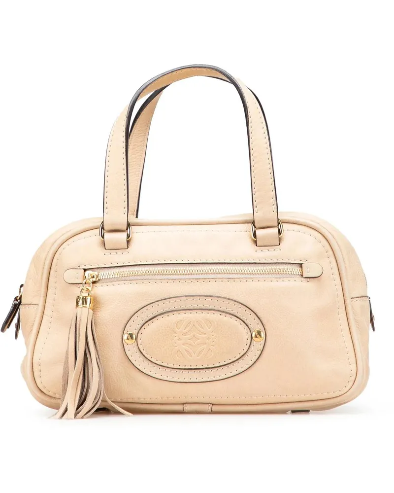 Loewe Crossbody Bags Mini Anagram Leather Tassel Handbag braun Braun
