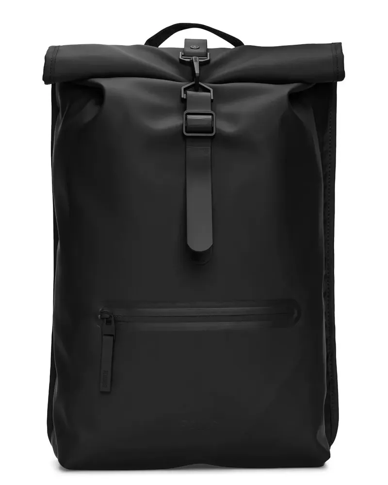 RAINS Rucksäcke Rolltop Rucksack Backpack - Synthetic - Black schwarz Schwarz