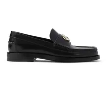 Polished Leather Loafers schwarz