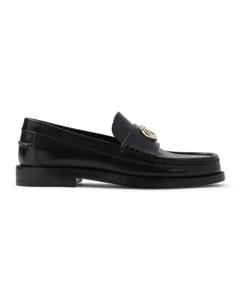 Gucci Polished Leather  Loafers schwarz Schwarz