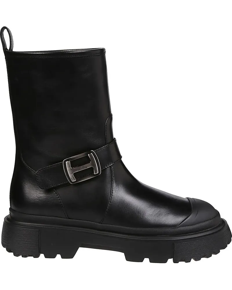 Hogan Stiefel H619 Biker Boots Black schwarz Schwarz