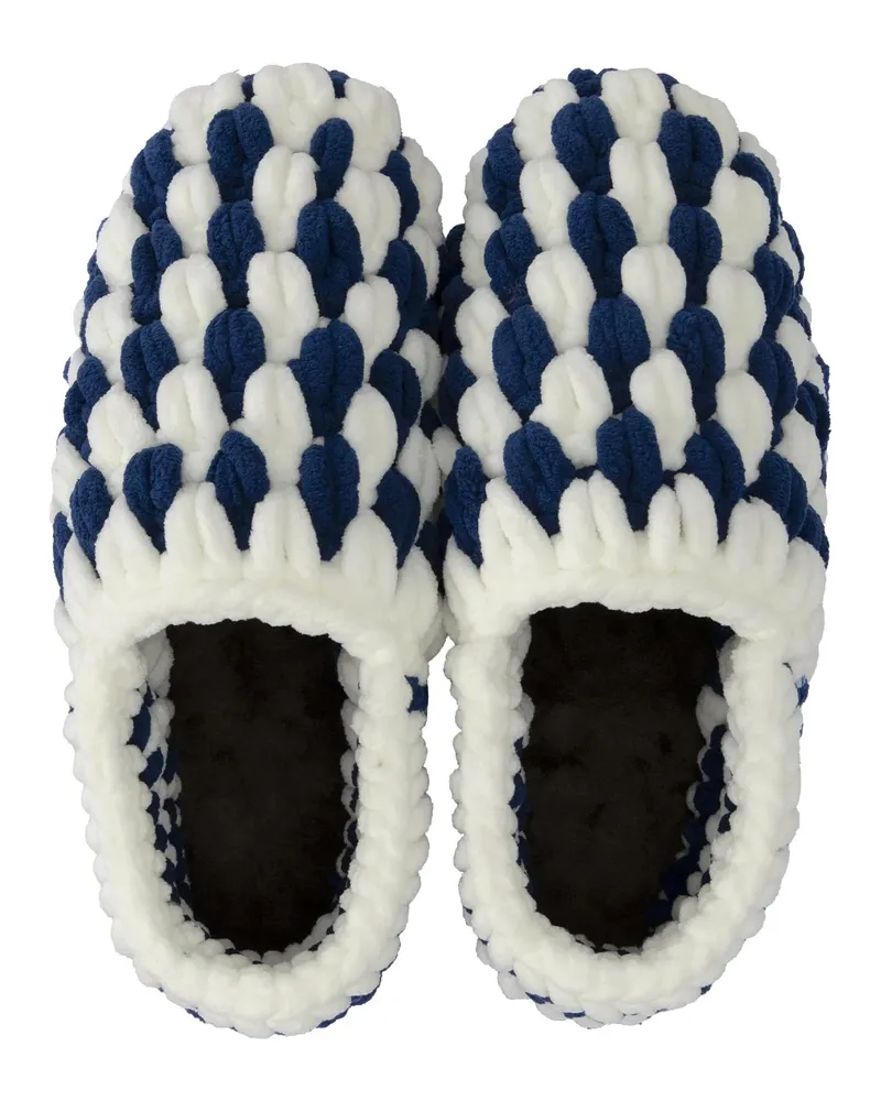 uzurii Slipper & Pantoletten Zehentrenner Criss Cross Blue blau Blau