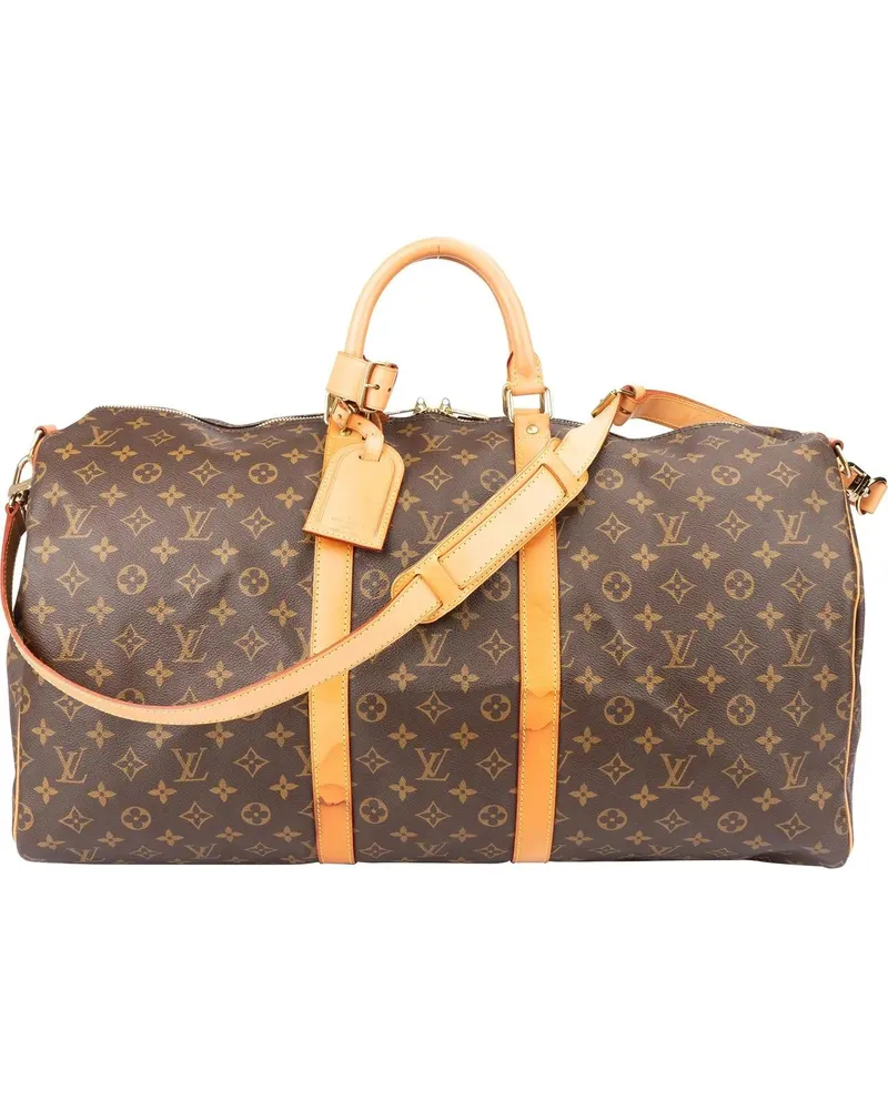 Louis Vuitton Crossbody Bags  Canvas Monogram Keepall 55 Bandoulie braun Braun