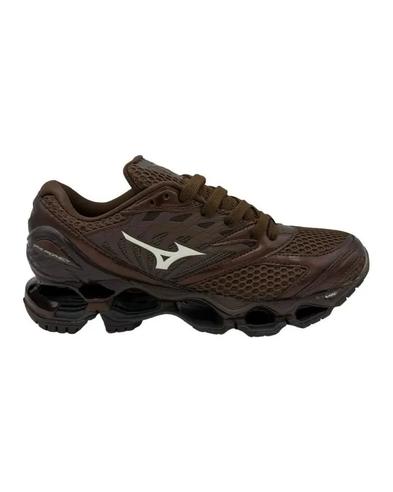 Mizuno Low-Top Sneaker Dark Brown Mesh Sneakers With Supportive Overlays schwarz Schwarz