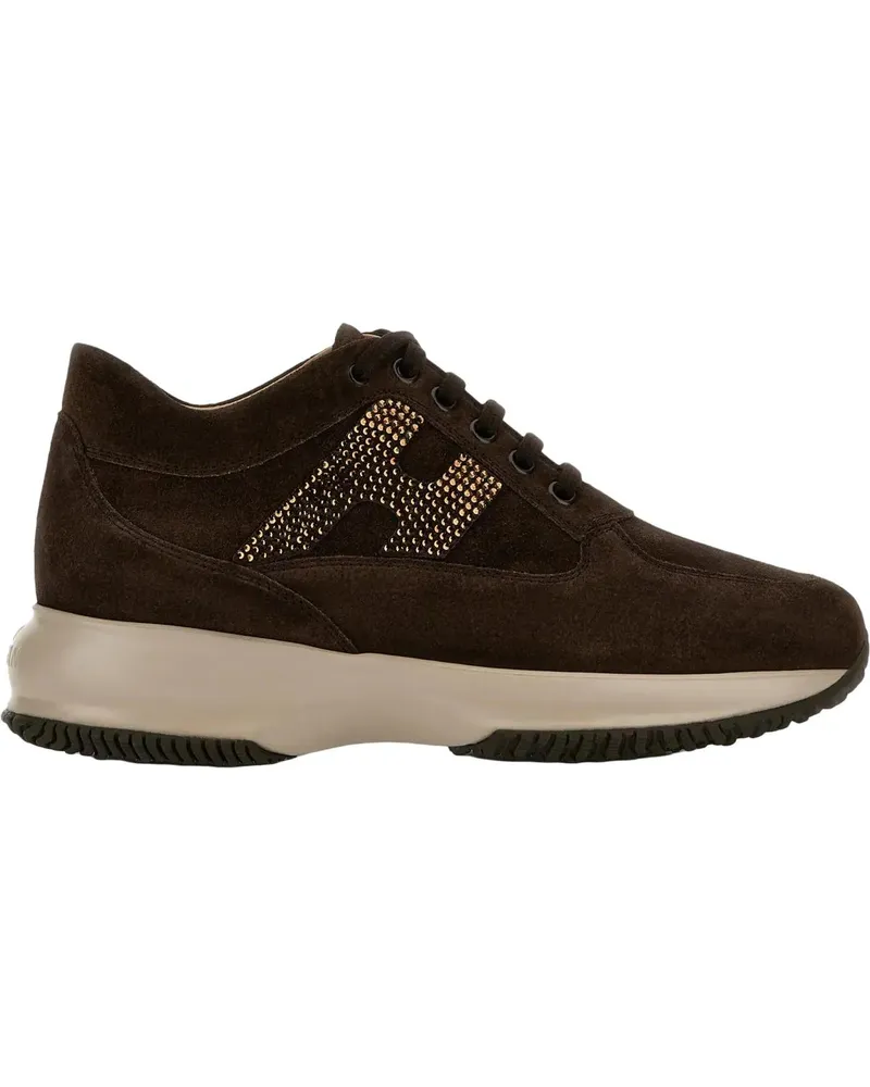 Hogan Low-Top Sneaker Flat Shoes Coconut Choco Late Brown braun Braun