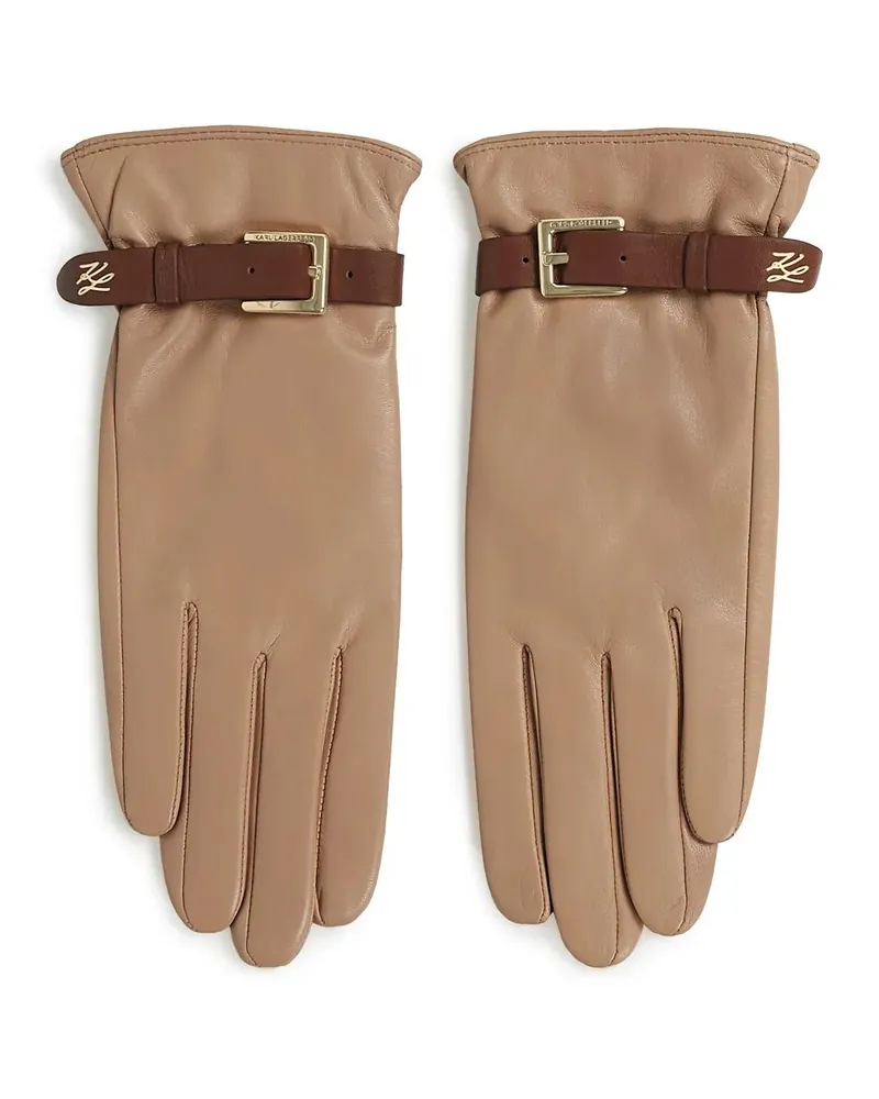 Karl Lagerfeld Handschuhe K/Autograph Handschuhe mit Gürteldetail braun Braun