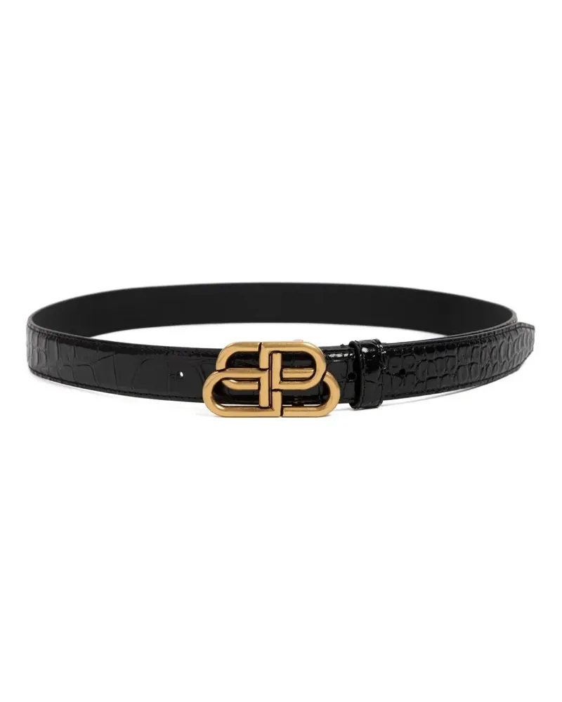 Balenciaga Gürtel Bb Thin Belt schwarz Schwarz